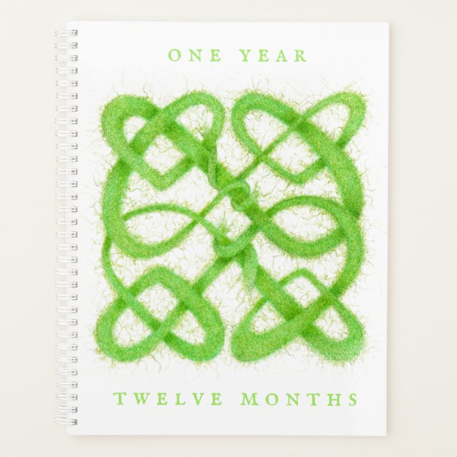 GREEN CELTIC KNOT 8.5x11 Planner / Calendar (Front)