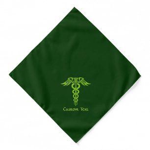 Green Celtic Knot Caduceus Bandana