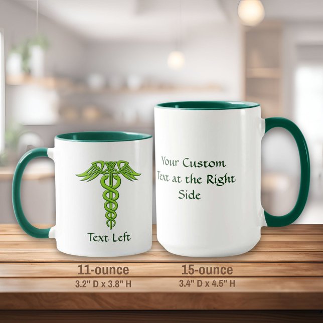 Green Celtic Knot Caduceus Mug (Creator Uploaded)