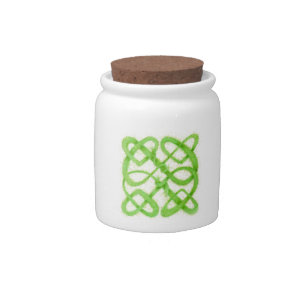 GREEN CELTIC KNOT Candy Jar