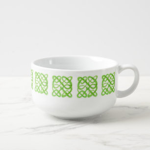 GREEN CELTIC KNOT Cereal or Soup Mug