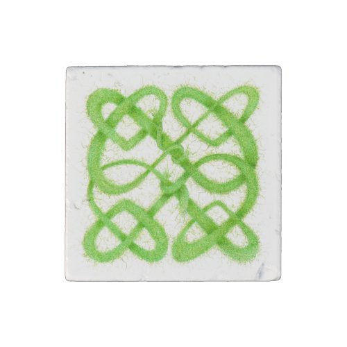 GREEN CELTIC KNOT Primed Marble Stone Magnet