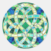 Green Celtic Knot Stone Mosaic