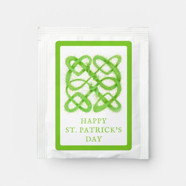 GREEN CELTIC KNOT Tea Drink Mix Packets (Front)