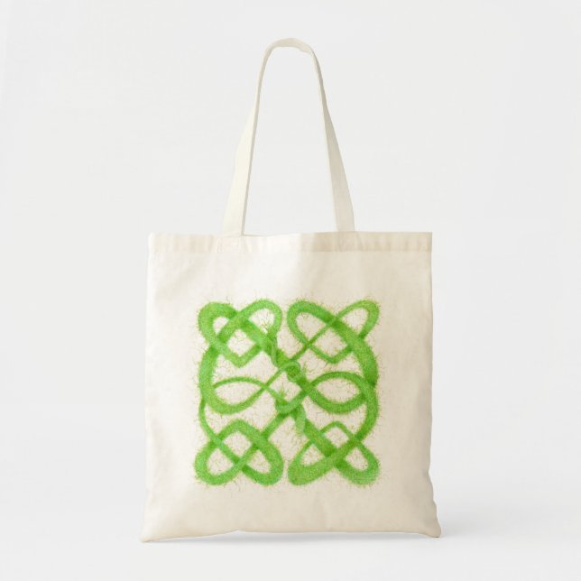 GREEN CELTIC KNOT Tote Bag (Front)