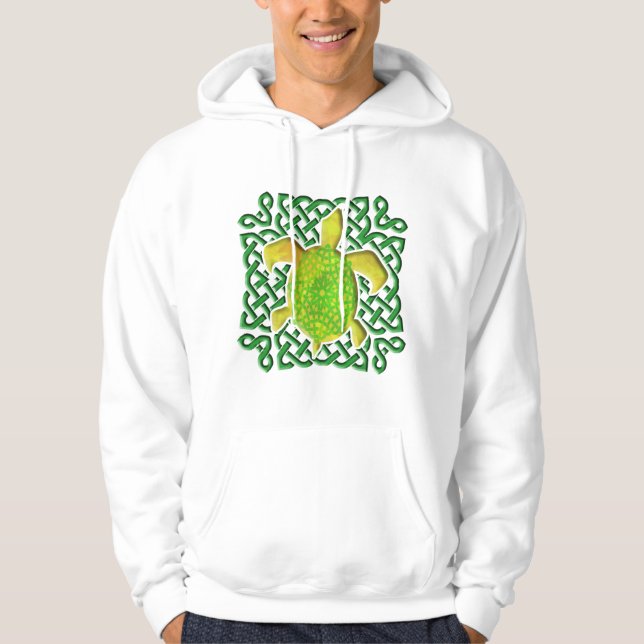 Green Celtic Knot Turtle Hoodies (Front)