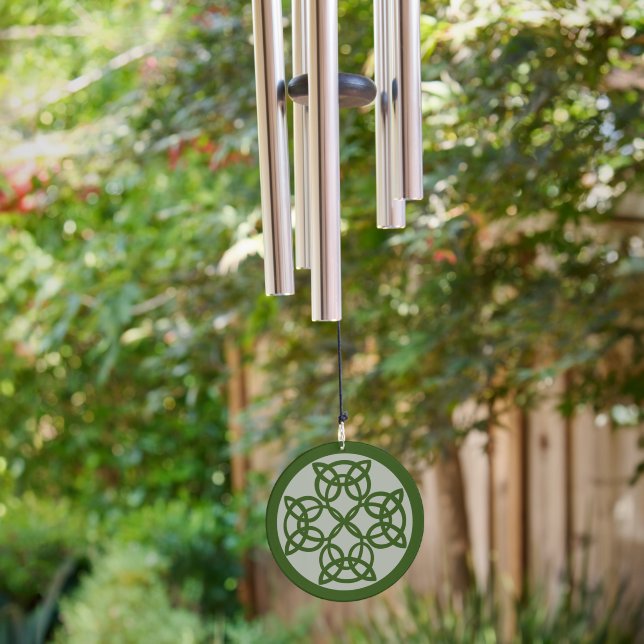 Green Celtic Knot Wind Chime (Backyard)