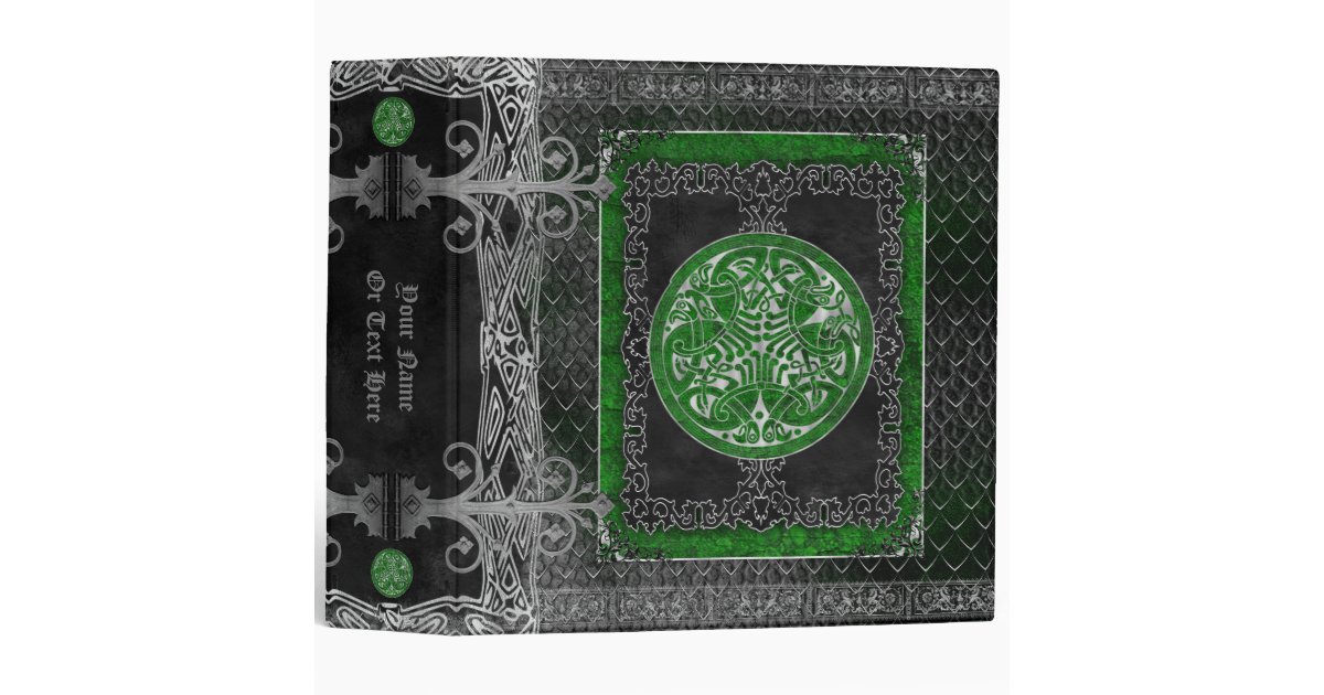 by Crimson Chain Leatherworks Red Celtic Wheel 3 gaming geek gift tabletop rpg photo album Leather Binder