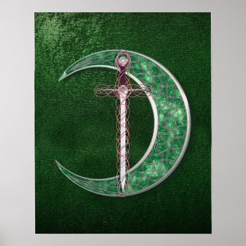 Green Celtic Moon