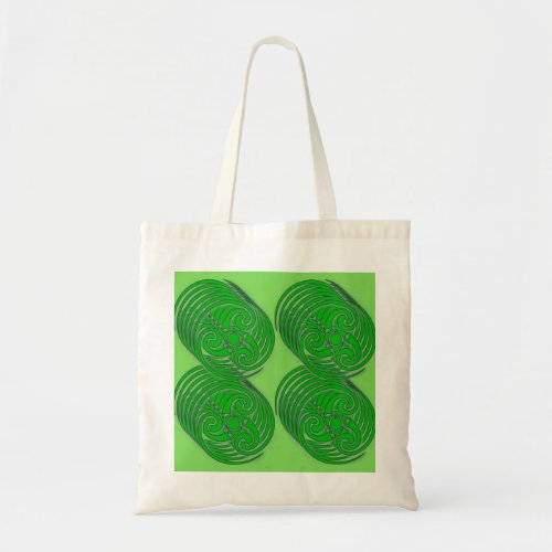 Green Celtic Spiral Tote Bag