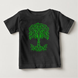Green Celtic Tree Of Life Baby T-Shirt