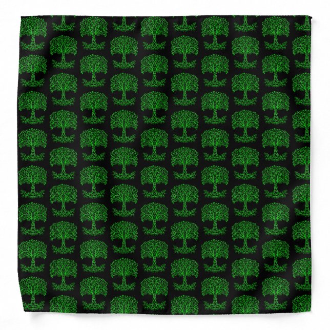 Green Celtic Tree Of Life Bandana (Front)