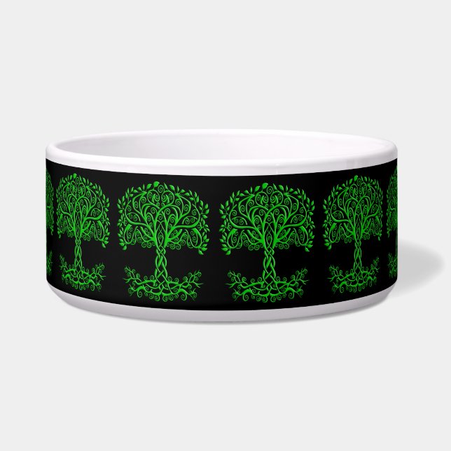 Green Celtic Tree Of Life Bowl (Front)