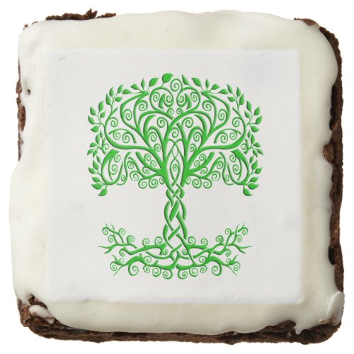 Green Celtic Tree Of Life Brownie