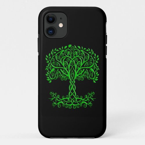 Green Celtic Tree Of Life iPhone 11 Case