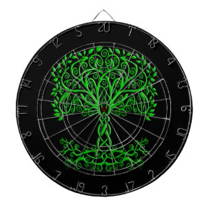 Green Celtic Tree Of Life Dart Board