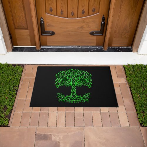 Green Celtic Tree Of Life Doormat