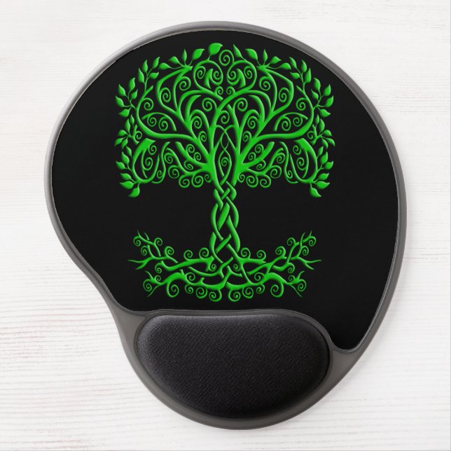 Green Celtic Tree Of Life Gel Mouse Pad (Front)