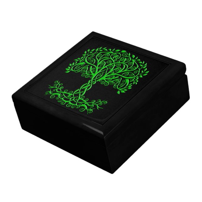 Green Celtic Tree Of Life Gift Box (Side)