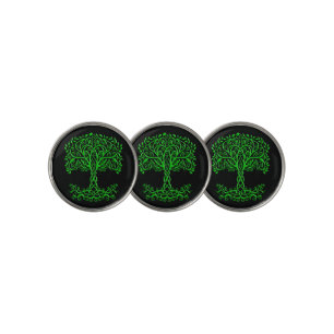Green Celtic Tree Of Life Golf Ball Marker