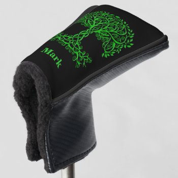 Green Celtic Tree Of Life Golf Head Cover by atteestude at Zazzle