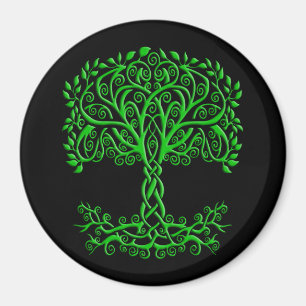 Green Celtic Tree Of Life Magnet