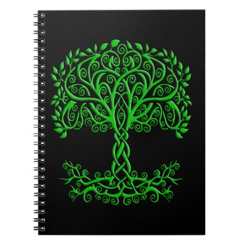 Green Celtic Tree Of Life Notebook