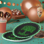 Green Celtic Tree Of Life Paper Plates