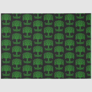 Green Celtic Tree Of Life Tissue Paper