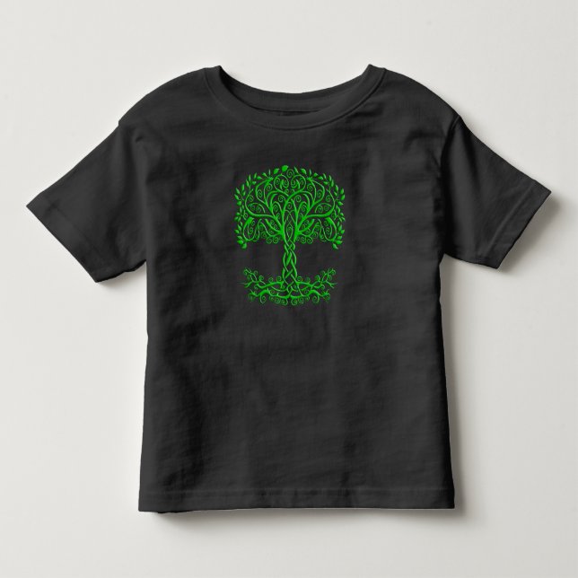 Green Celtic Tree Of Life Toddler T-shirt (Front)