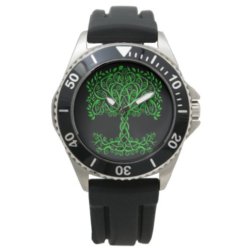Green Celtic Tree Of Life Watch