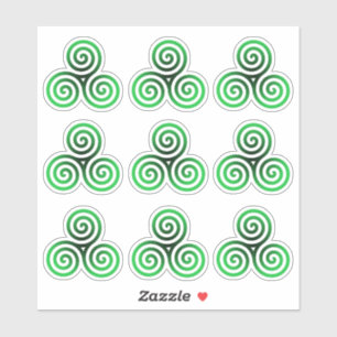 Green Celtic Triskele Sticker