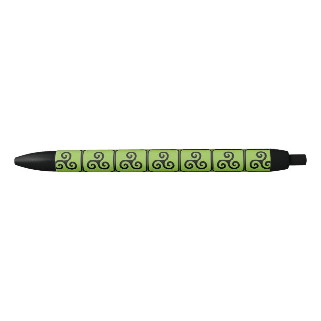 Green Celtic Triskele Tiled   Pen (Front)