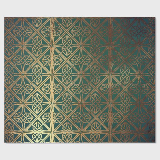 Green Celtic Wrapping Paper | Zazzle