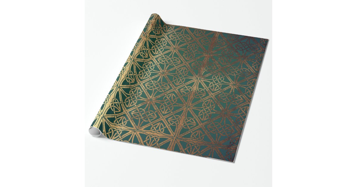 Green Celtic Wrapping Paper | Zazzle