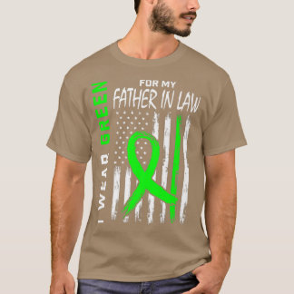 Green Cerebral Palsy Awareness Father In Law Flag  T-Shirt