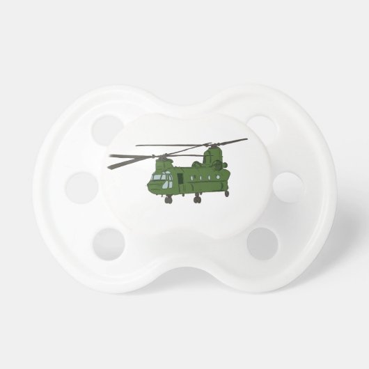 Green CH-47 Chinook Military Helicopter Pacifier (Front)