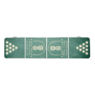 Green Chalkboard Pineapple Wedding Arch & Name Beer Pong Table