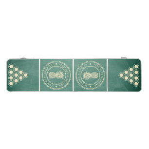 Green Chalkboard Pineapple Wedding Names Beer Pong Table