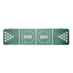 Green Chalkboard Tropical Pineapple Wedding Beer Pong Table