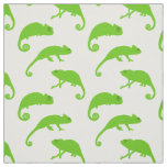 Green Chameleon Patterned Fun Reptile Fabric