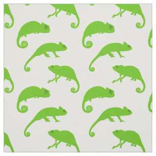 Green Chameleon Patterned Fun Reptile Fabric