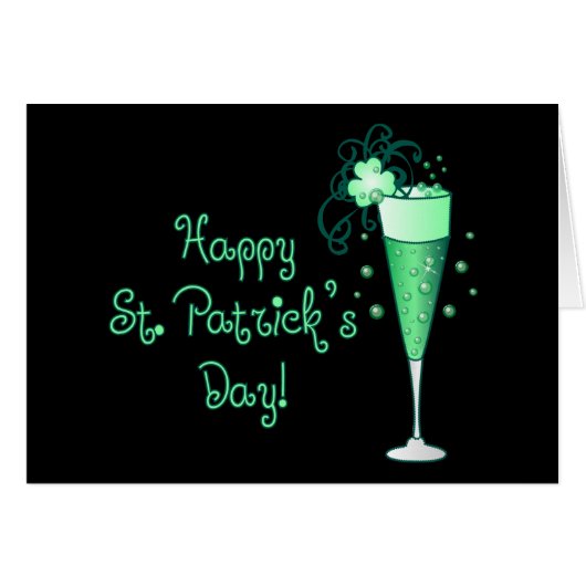 Green Champagne Cards (Front Horizontal)