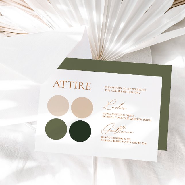 Green & Champagne Wedding Color Palette Card (Creator Uploaded)
