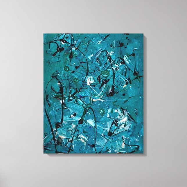 Green Chaos Canvas Print (Front)