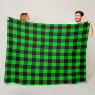 Green Check Fleece Blanket