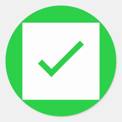 Green check mark sign tick icon stickers