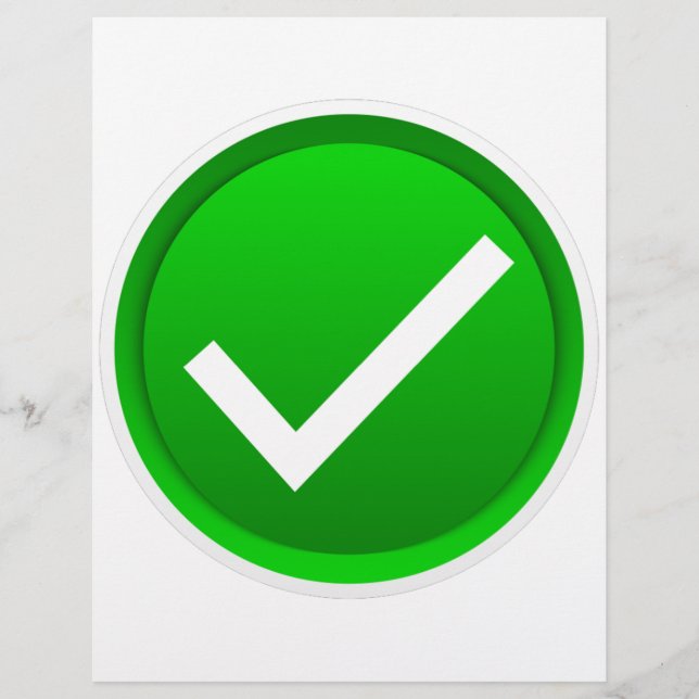 Green Check Mark Symbol Flyer (Front)