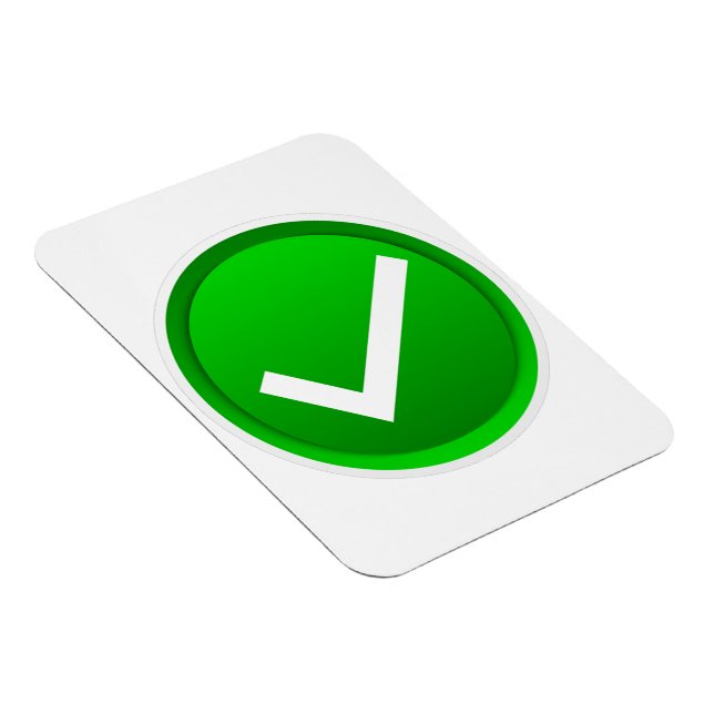 Green Check Mark Symbol Magnet (Right Side)