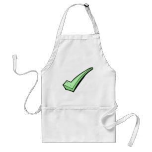 Green Check Mark Tick Symbol Adult Apron